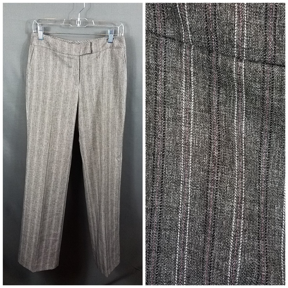 4/10--- Gray/pink stripe pants size 4